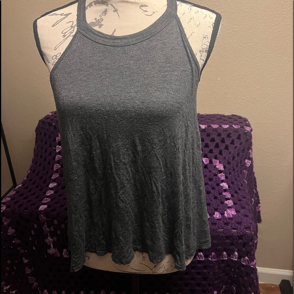 Grey Flowy Tank Top